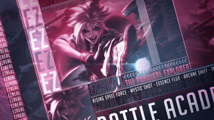 4K Ultra HD desktop wallpaper featuring Ezreal, the Prodigal Explorer from League of Legends, showcasing dynamic artwork and vibrant gaming visuals.