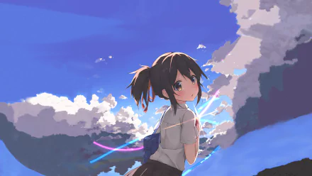 cloud Mitsuha Miyamizu Anime Your Name. HD Desktop Wallpaper | Background Image