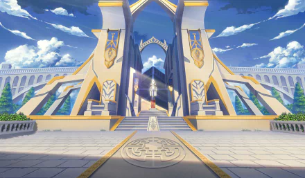 sky Anime building Sky Anime HD Desktop Wallpaper | Background Image