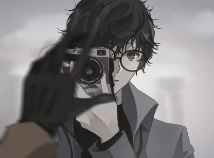 black hair camera Joker (Persona) video game Persona 5 HD Desktop Wallpaper | Background Image