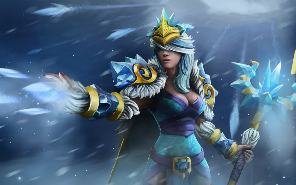 Crystal Maiden (DotA 2) sorceress video game DotA 2 HD Desktop Wallpaper | Background Image