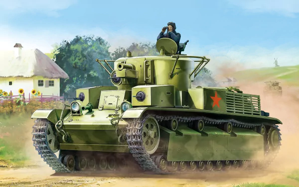 tank military T-28 HD Desktop Wallpaper | Background Image