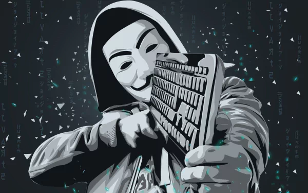mask keyboard technology anonymous HD Desktop Wallpaper | Background Image
