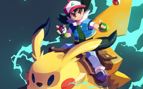 Anime Pokémon Pokeball Pikachu Ash Ketchum HD Wallpaper | Background Image