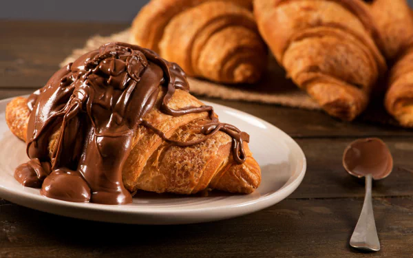 viennoiserie food croissant HD Desktop Wallpaper | Background Image