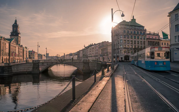 Gothenburg Sweden vehicle tram HD Desktop Wallpaper | Background Image