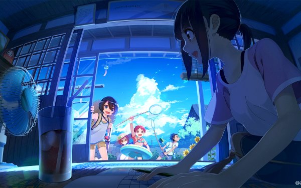 Anime Original Summer Fan HD Wallpaper | Background Image