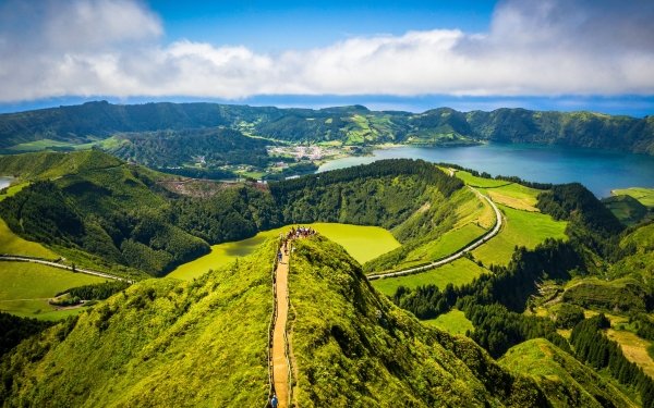 Photography Landscape Azores Horizon Portugal Mountain HD Wallpaper | Background Image