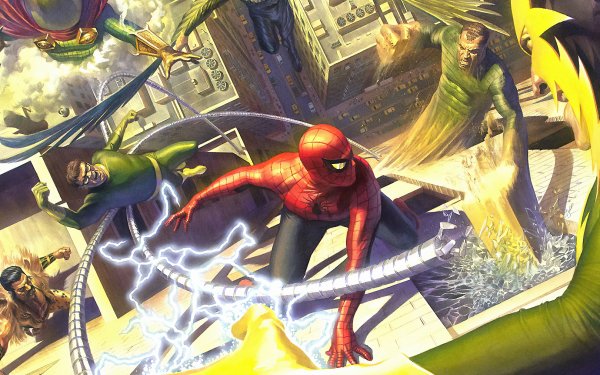 Comics Spider-Man Peter Parker Sandman Mysterio Doctor Octopus Kraven the Hunter Electro Marvel Comics HD Wallpaper | Background Image