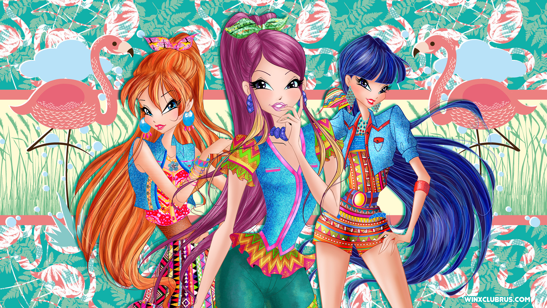 Winx club. Клуб Винкс Блум и Муза. Рокси Муза Флора. Мир Винкс Рокси и Блум. Винкс Рокси Муза Флора.