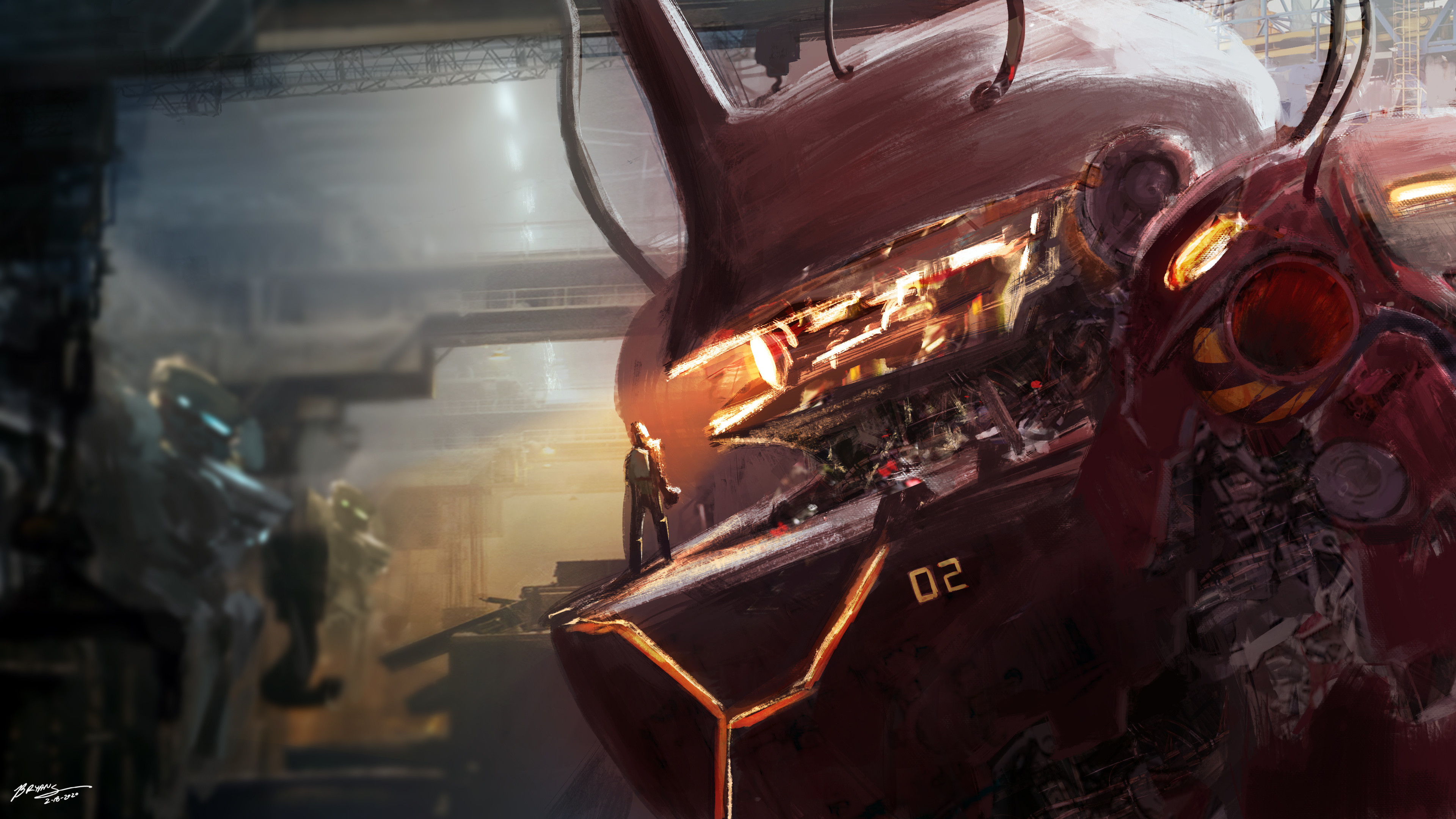 Download Sci Fi Robot 4k Ultra HD Wallpaper by Bryan Salvador