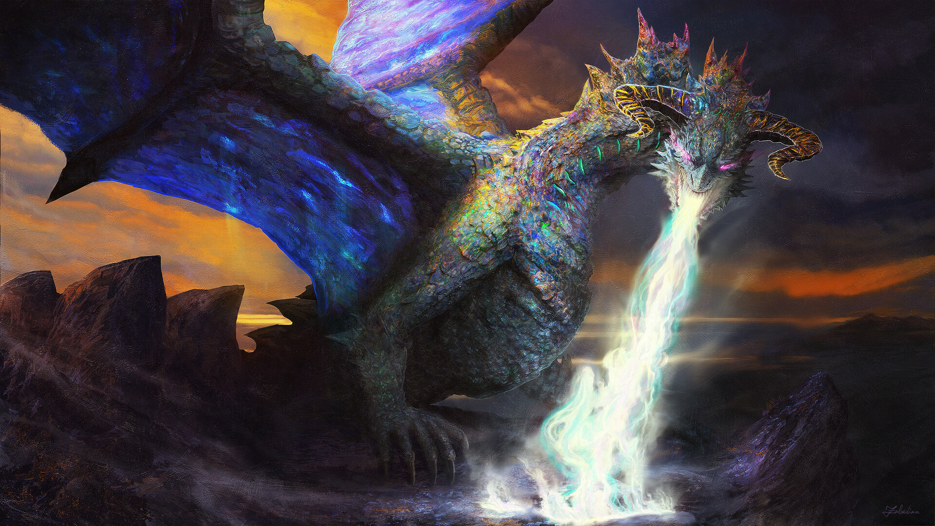 Download Fantasy Dragon HD Wallpaper By Yuliya Zabelina