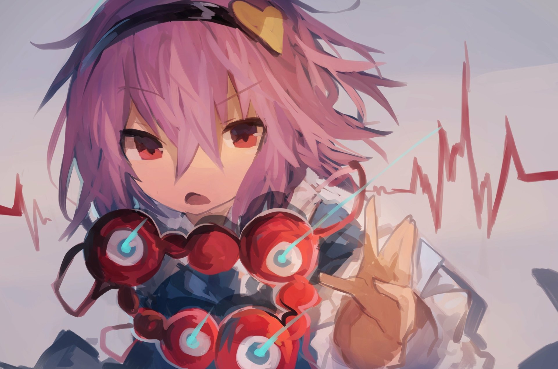 Download Satori Komeiji Anime Touhou 4k Ultra HD Wallpaper by カーミン