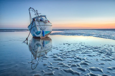 shore sea vehicle boat HD Desktop Wallpaper | Background Image