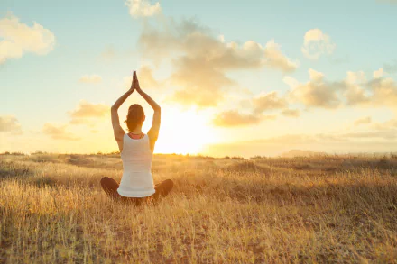 sky woman yoga HD Desktop Wallpaper | Background Image