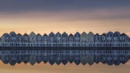 Houten reflection river Netherlands architecture house man made city HD Desktop Wallpaper | Background Image