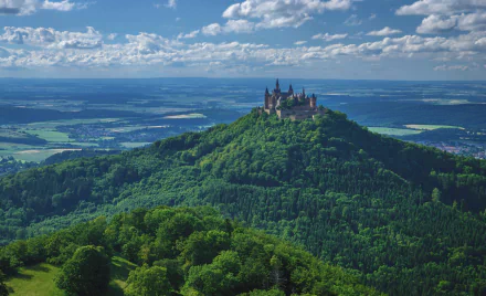 hill Germany castle forest man made Hohenzollern Castle HD Desktop Wallpaper | Background Image