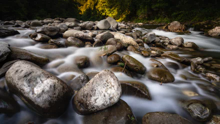 boulder river stream nature stone HD Desktop Wallpaper | Background Image