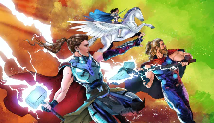 Jane Foster Valkyrie (Marvel Comics) Comic Thor HD Desktop Wallpaper | Background Image