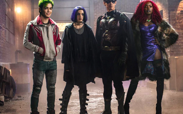Garfield Logan Dick Grayson Starfire (DC Comics) Raven (DC Comics) Beast Boy Robin (DC Comics) TV Show titans HD Desktop Wallpaper | Background Image