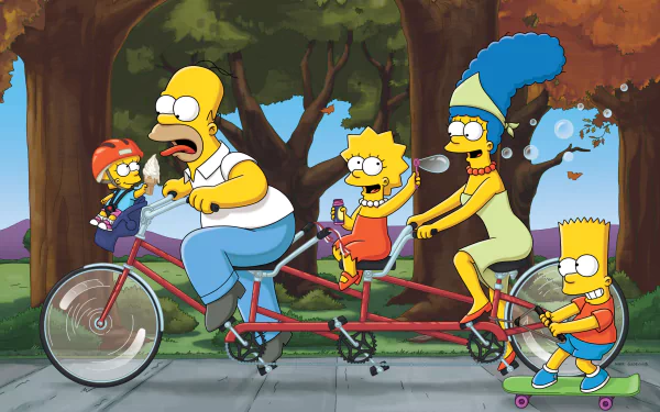 Maggie Simpson Homer Simpson Marge Simpson Lisa Simpson Bart Simpson TV Show The Simpsons HD Desktop Wallpaper | Background Image