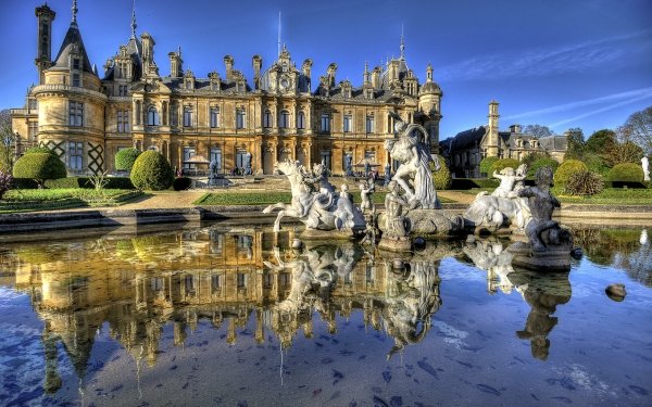 Man Made Waddesdon Manor Palaces United Kingdom Palace Castle HD Wallpaper | Background Image