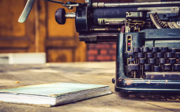 notebook vintage man made typewriter HD Desktop Wallpaper | Background Image