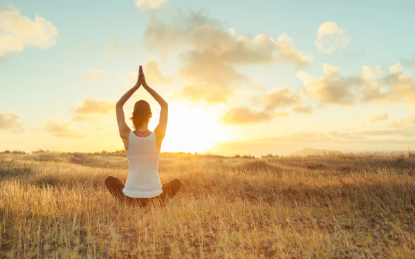 sky woman yoga HD Desktop Wallpaper | Background Image