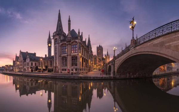bridge Belgium man made Ghent HD Desktop Wallpaper | Background Image