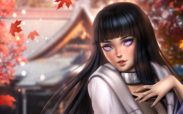 Anime Naruto Hinata Hyuga Purple Eyes Black Hair HD Wallpaper | Background Image