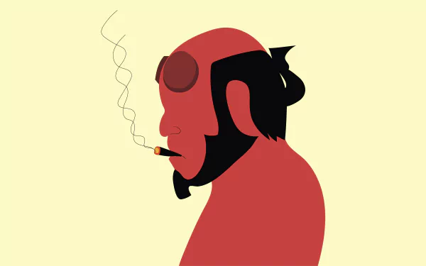 Dark Horse Comics minimalist Comic Hellboy Minimalist Comic HD Desktop Wallpaper | Background Image