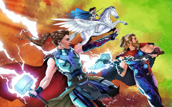 Jane Foster Valkyrie (Marvel Comics) Comic Thor HD Desktop Wallpaper | Background Image