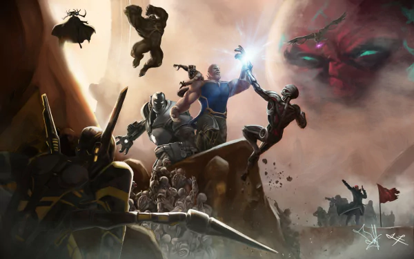 Red Skull (Marvel Comics) Yellowjacket (Marvel Comics) Ego (Marvel Comics) Abomination (Marvel Comics) Ultron Hela (Marvel Comics) Black Panther (Marvel Comics) Thanos Comic Marvel Comics HD Desktop Wallpaper | Background Image