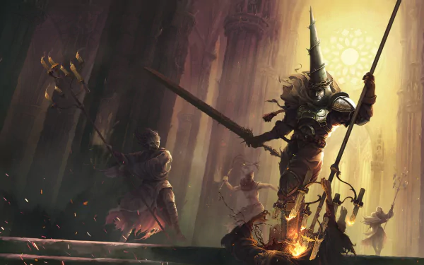 warrior Blasphemous video game HD Desktop Wallpaper | Background Image