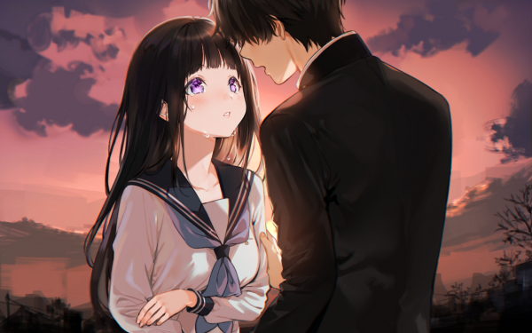 Anime Hyouka Eru Chitanda Hōtarō Oreki HD Wallpaper | Background Image
