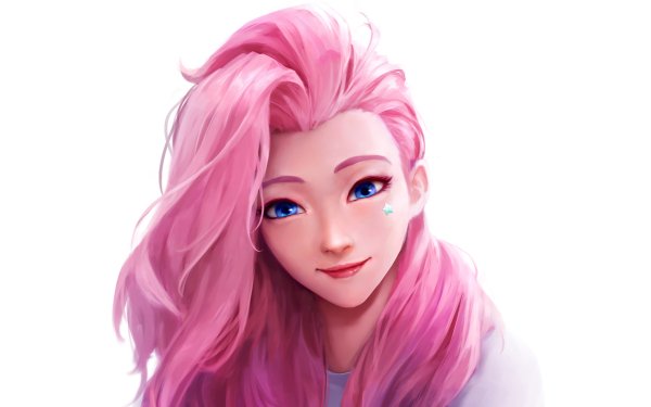 Video Game League Of Legends Seraphine Pink Hair Blue Eyes HD Wallpaper | Background Image