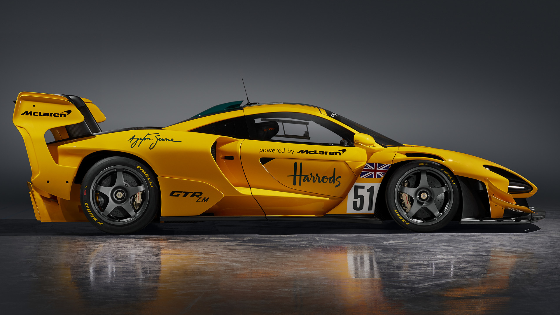 Download Car Yellow Car Race Car Supercar Vehicle McLaren Senna GTR LM ...