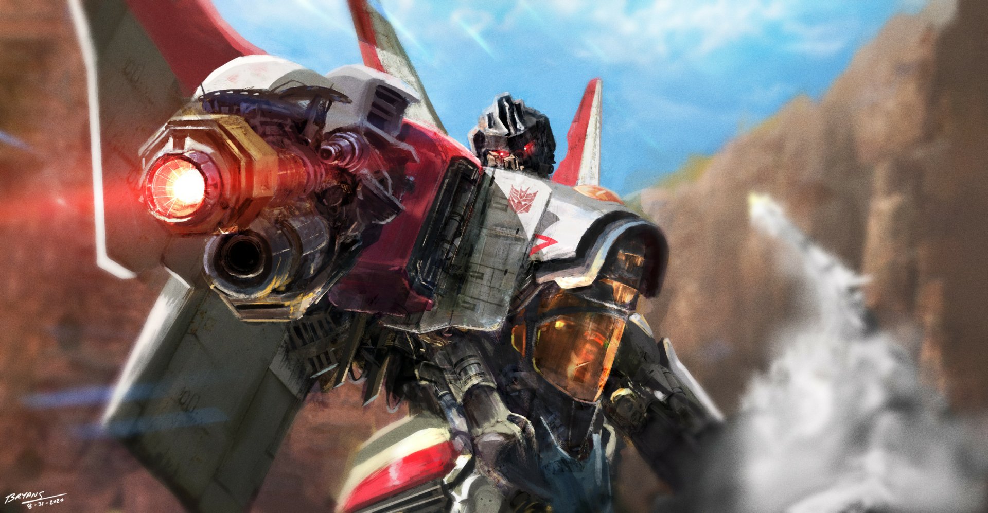 Blitzwing a Decepticon warrior, one of the few Triple Changers who