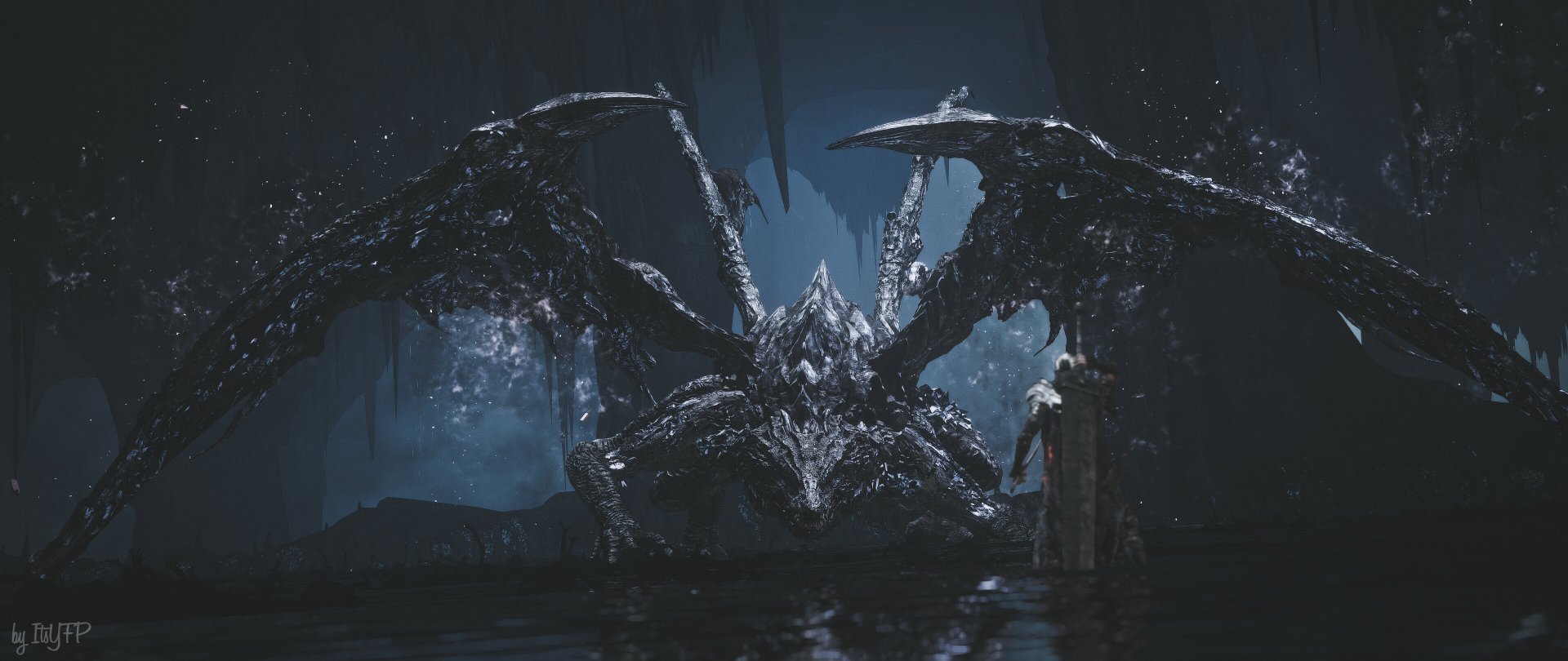Download Dragon Video Game Dark Souls III Darkeater Midir HD Wallpaper by itsyfp