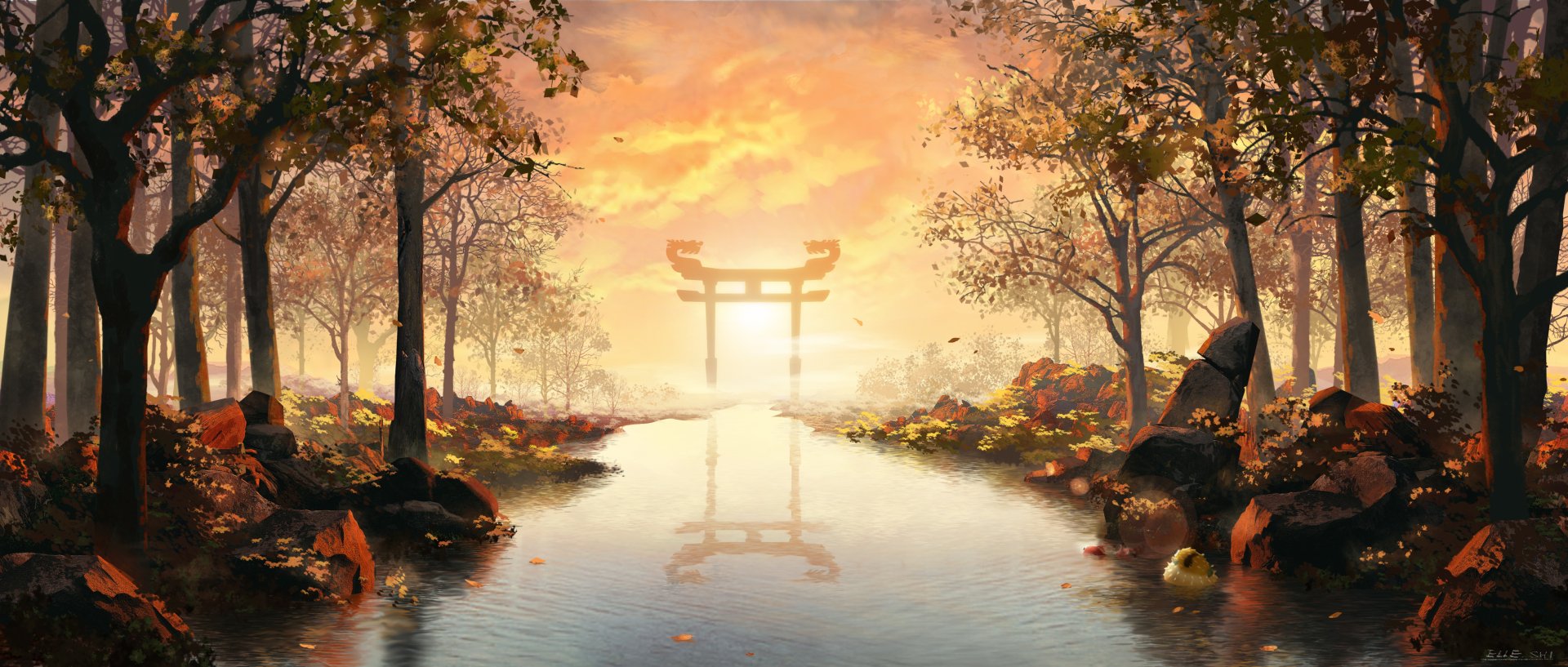 Anime Landscape HD Wallpaper by lost_elle