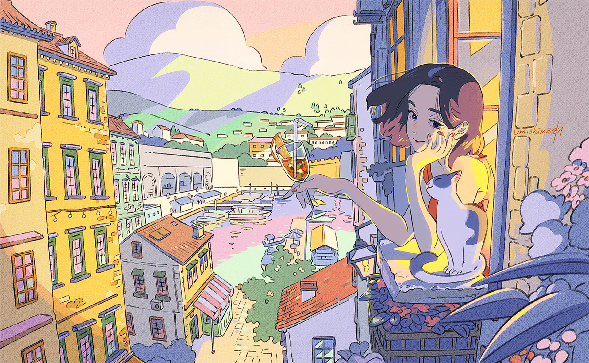 Download Anime Woman HD Wallpaper by 海島千本