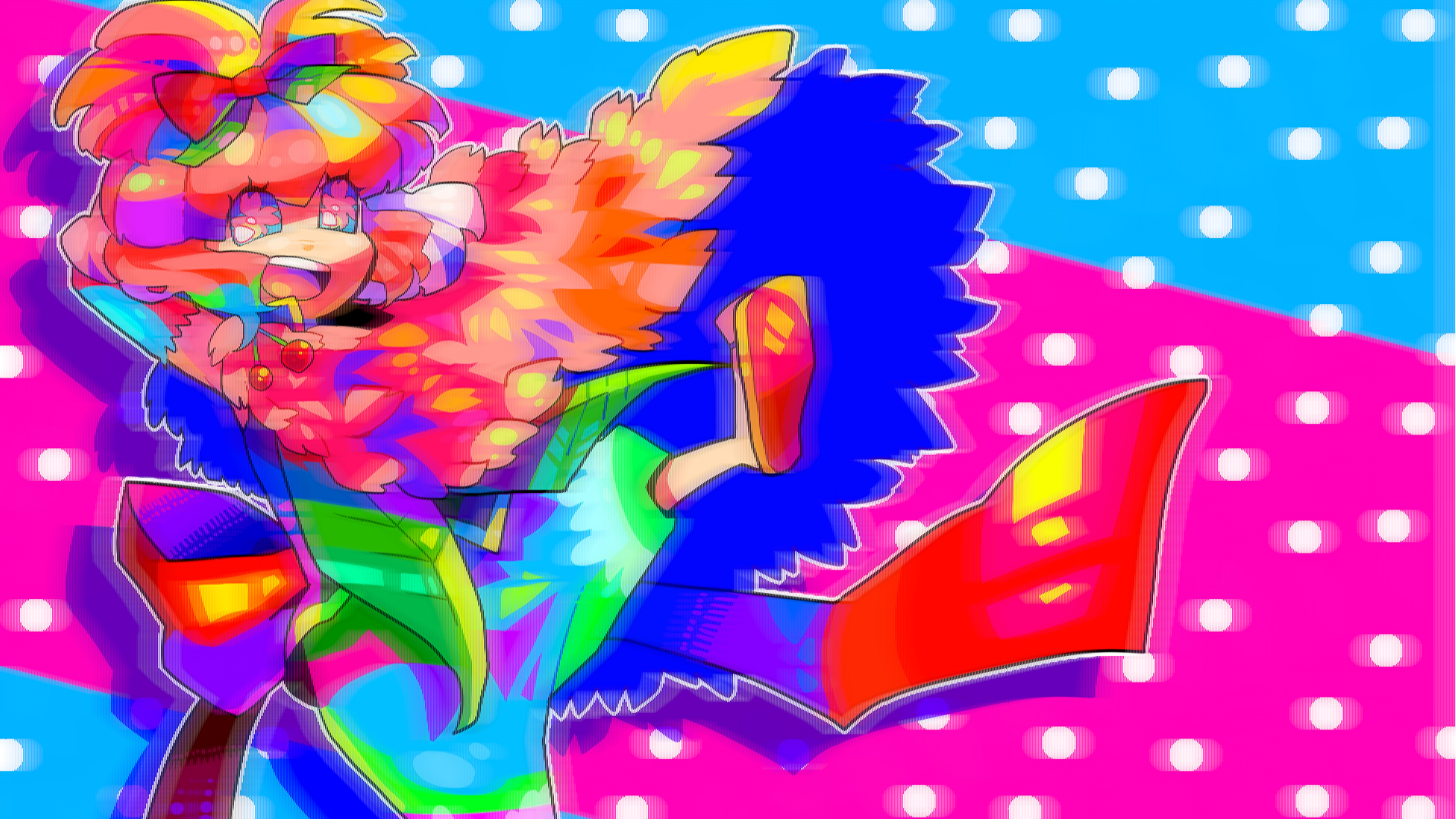 Download Colorful Anime Girl HD Wallpaper