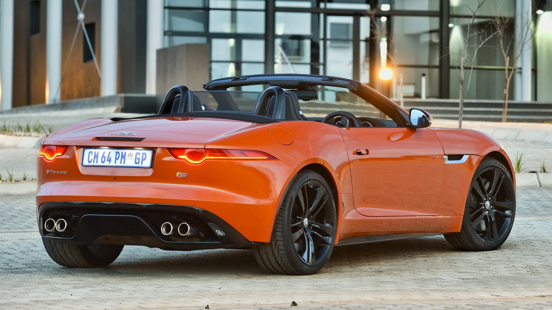 Download Car Orange Car Convertible Grand Tourer Vehicle Jaguar F-Type ...