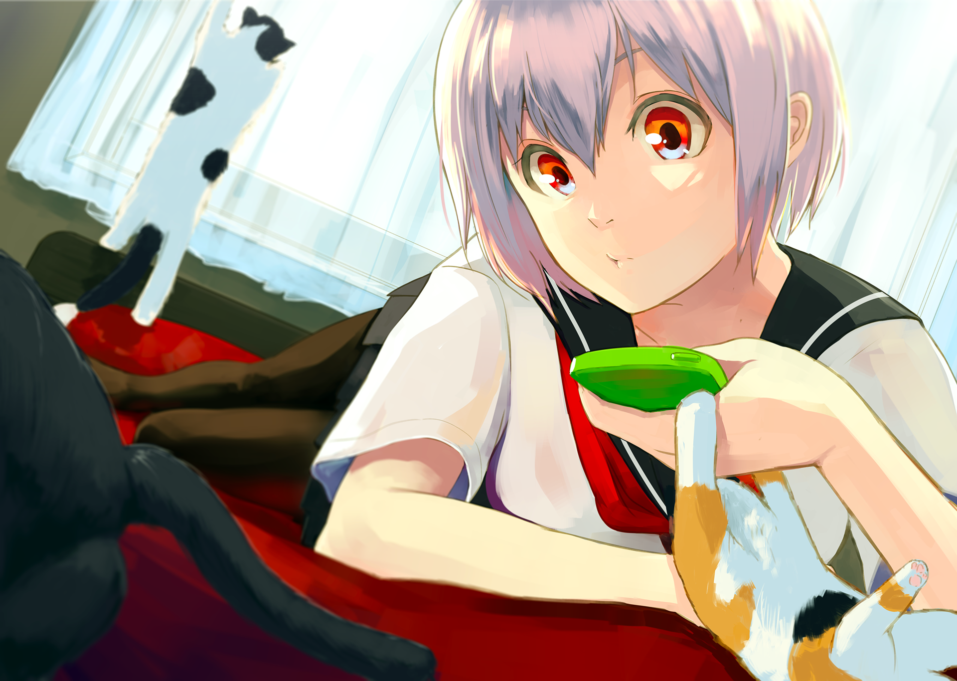 Download Anime Girl Anime Girl HD Wallpaper by 泡沫あわ