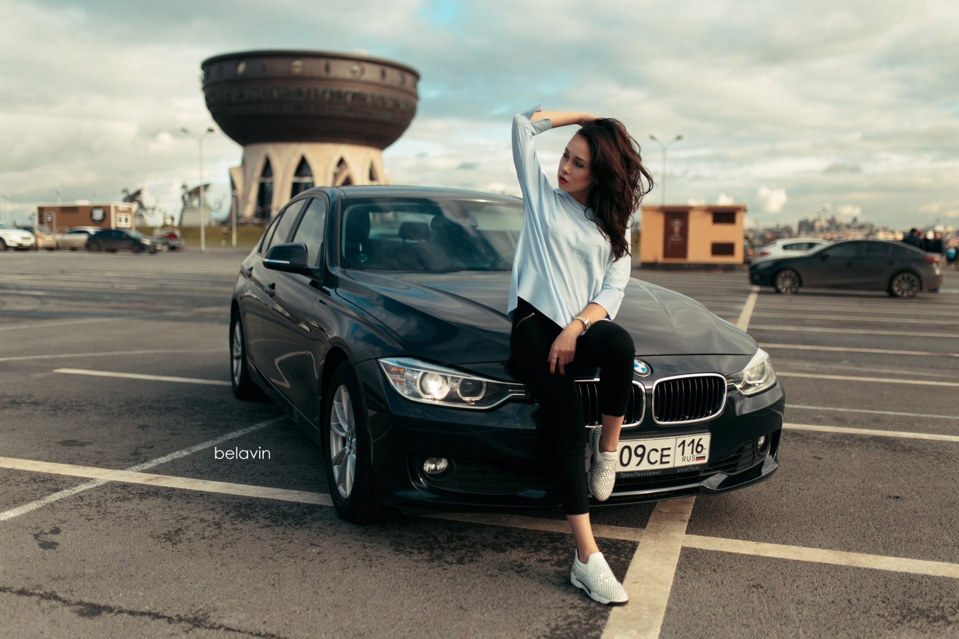 Download BMW Car Woman Girls & Cars HD Wallpaper by Alexander Belavin