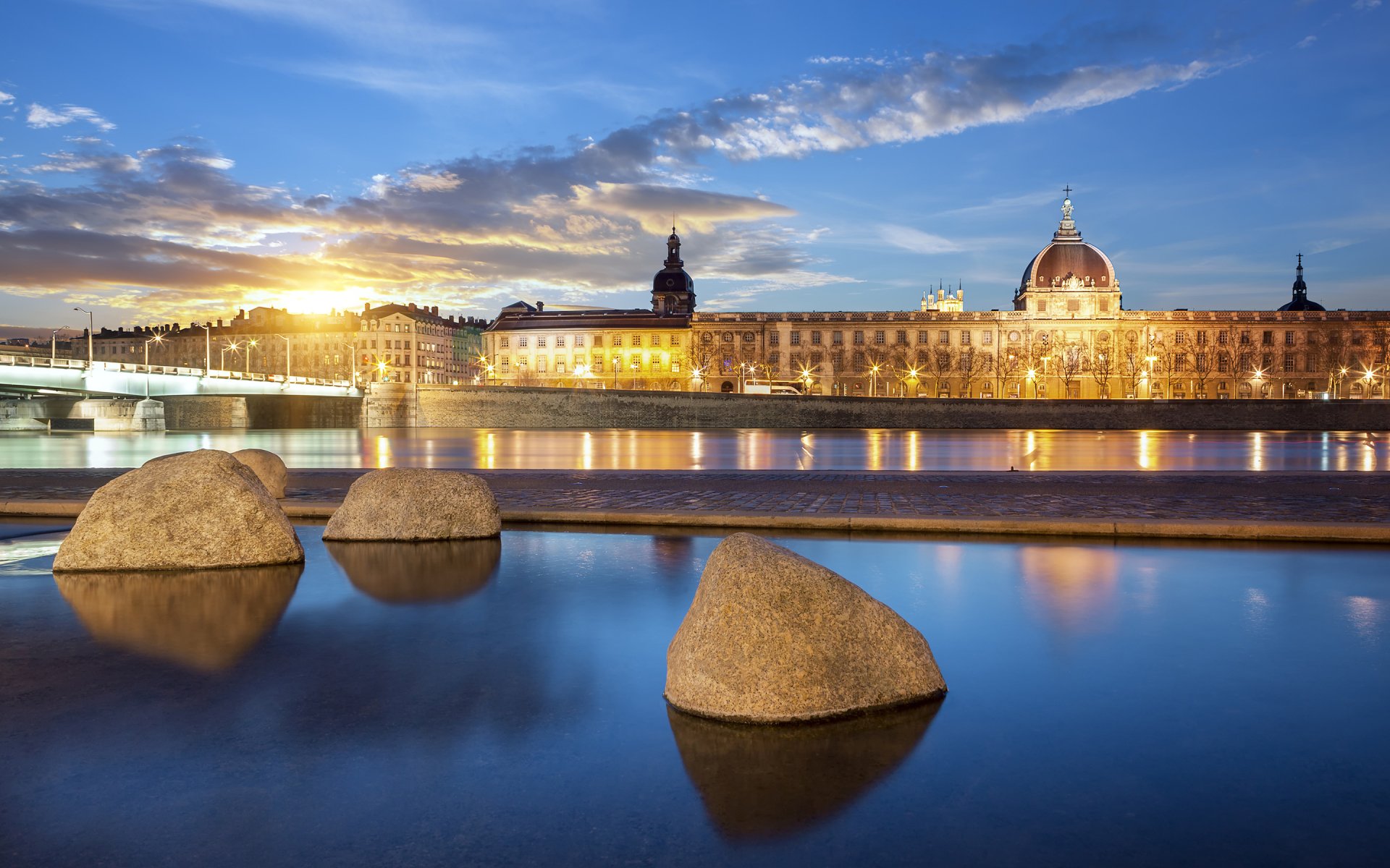 Download City France Man Made Lyon HD Wallpaper