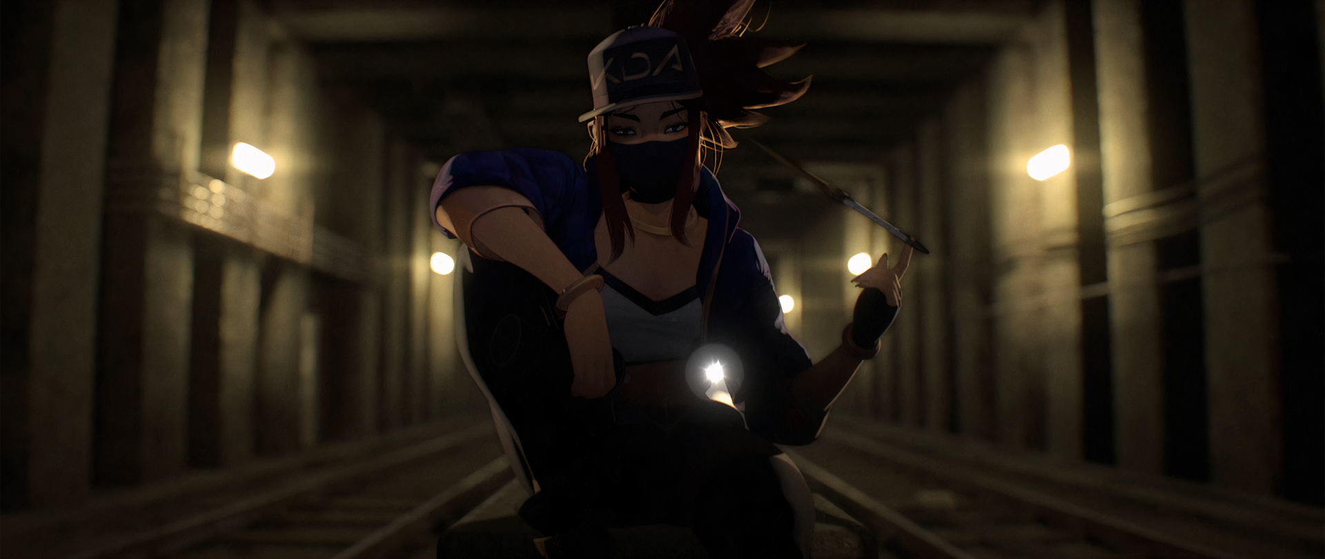 Download Tunnel Short Hair Akali (League Of Legends) Video Game League Of  Legends 4k Ultra HD Wallpaper