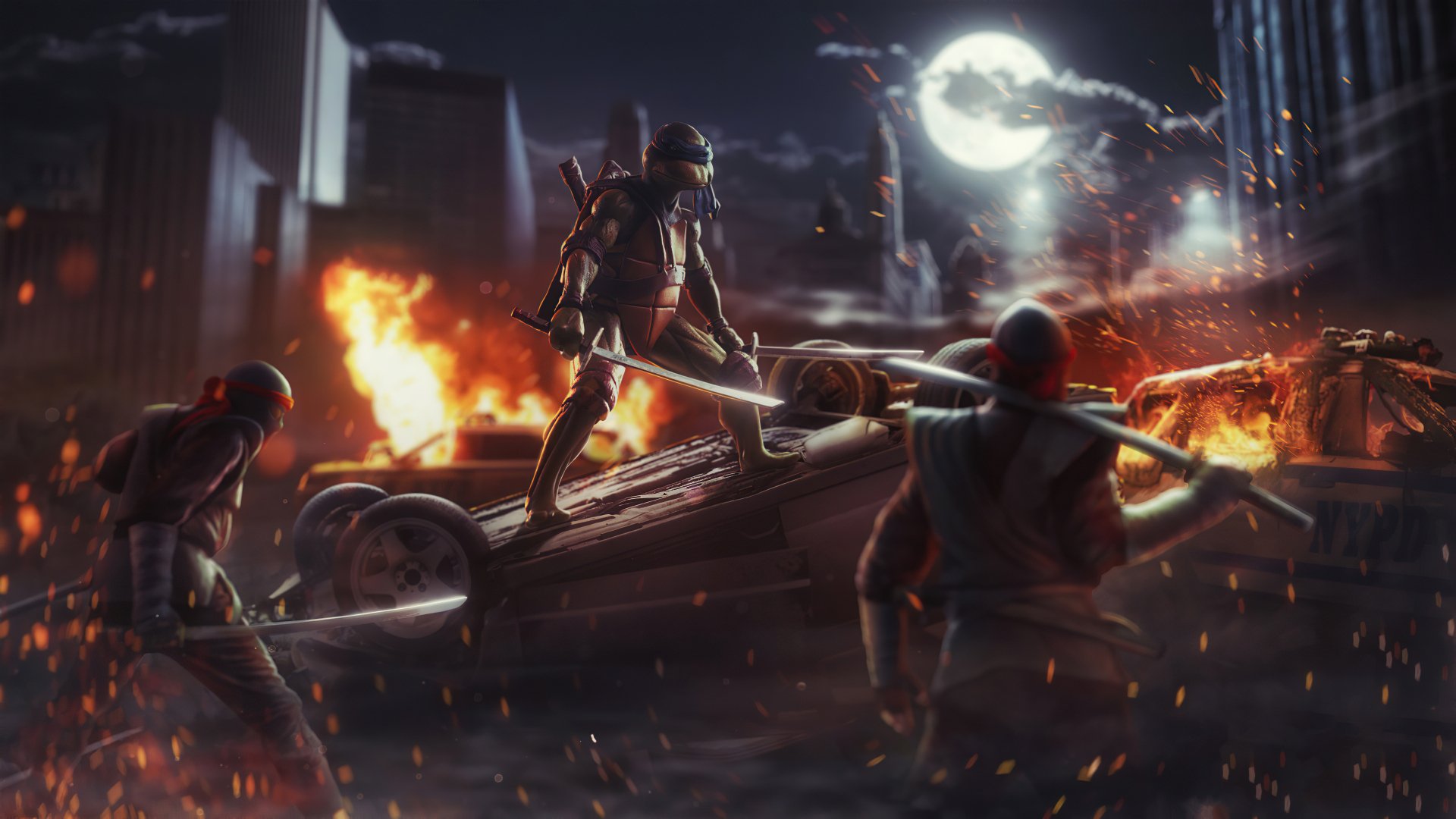 Download Comic Teenage Mutant Ninja Turtles 4k Ultra HD Wallpaper by Vitaly Shebitunov