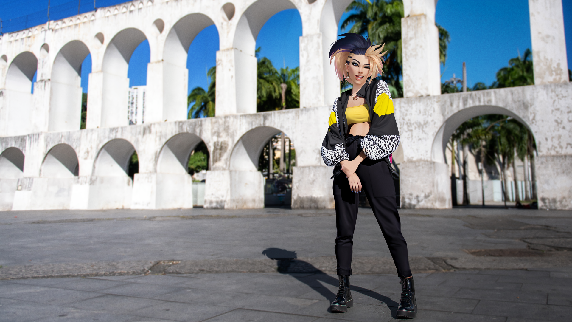 Download Short Hair Akali (League Of Legends) Video Game League Of Legends 8k Ultra HD Wallpaper