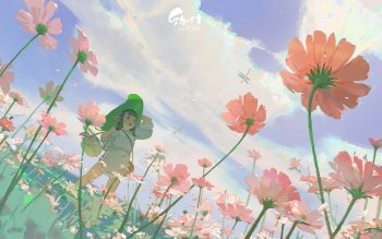 Flower Garden Anime Backgrounds Web Graphics Stock Illustration 2211140035  | Shutterstock